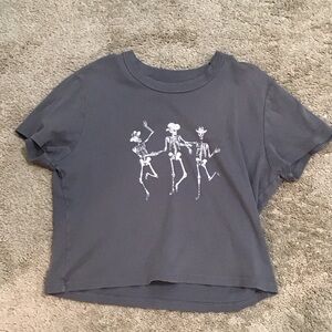Gray Kids Skeleton Dance T-Shirt